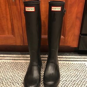 Black Matte Hunter Boots 8